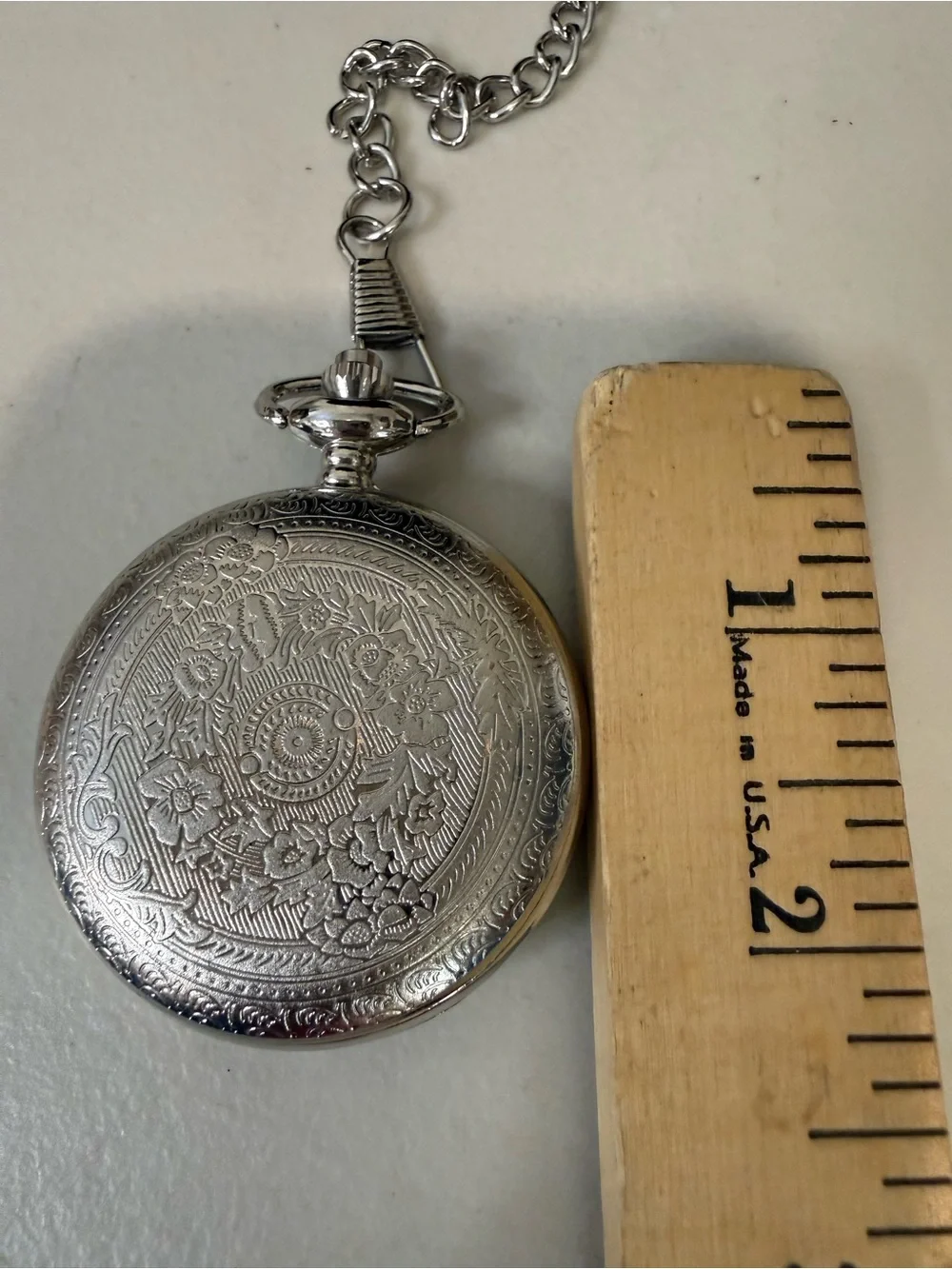 To My Dad Engraved Pocket Watch Silver Roman Numeral Military Dial Daughter Gift
